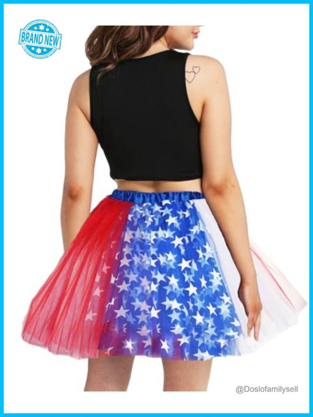 4 Layer Tulle Tutu Skirt Satin Lined Dance Costume